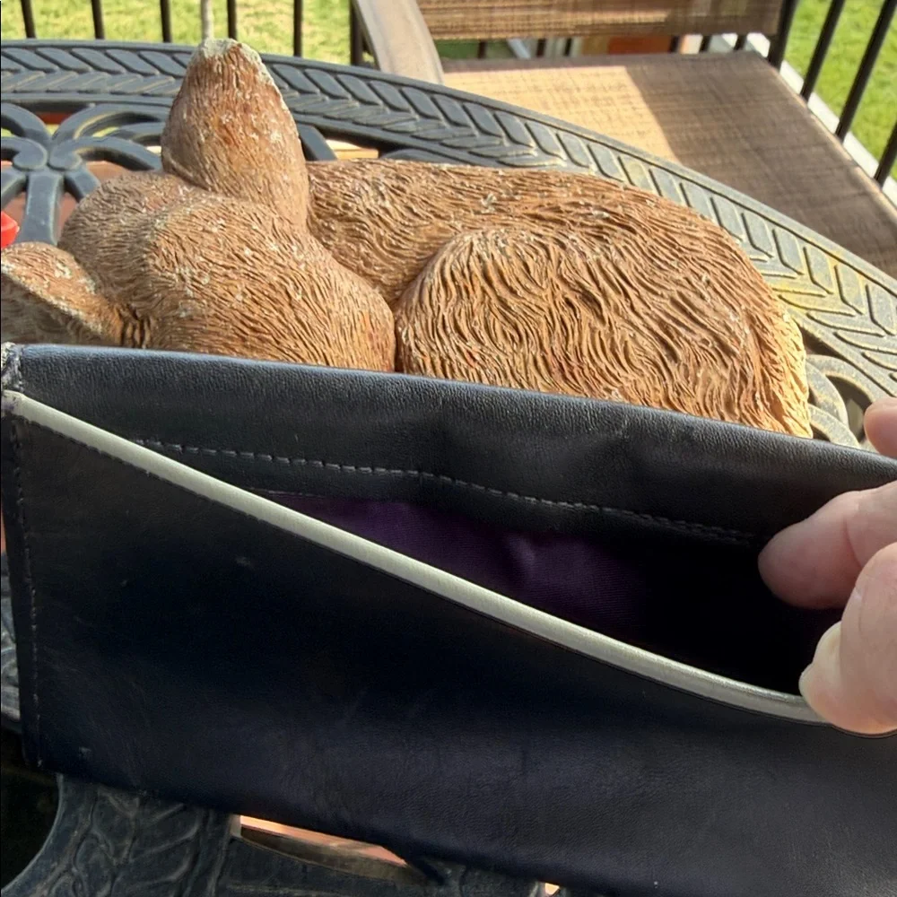 Vintage Leather Christian Dior Clutch / Wallet